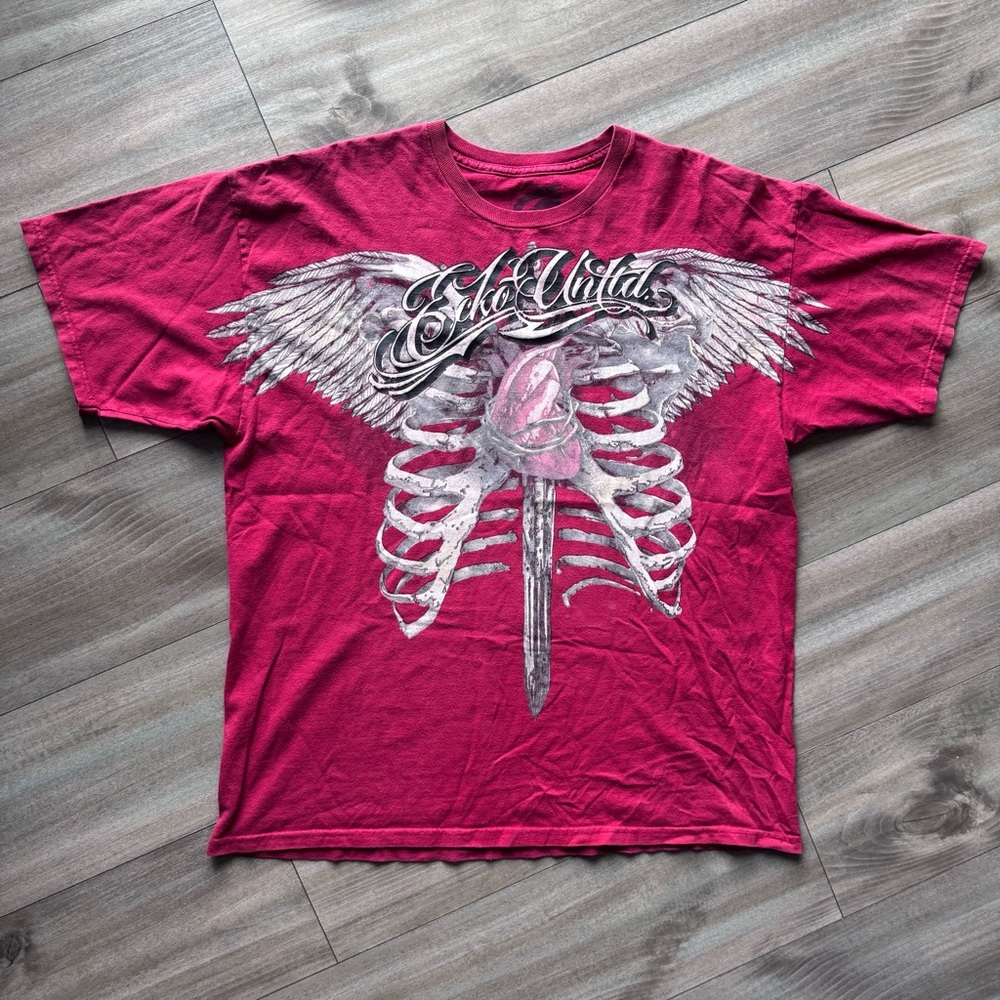 Vintage Y2K Ecko Unltd Men’s Shirt Red Size XL